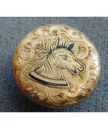 Single Victorian 10K GF Cuff Link Button Taille D-Epergne Horse Head - $59.99