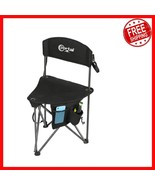Portable Folding Tripod Chair with Backrest - Perfect for Camping Advent... - $61.37