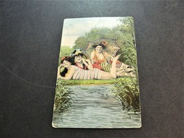 Bathing Beauty, Three Beach Girls Poses - Ben Franklin One Cent -1909 Postcard. - £7.09 GBP
