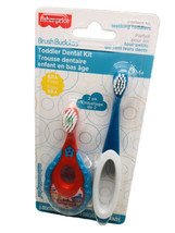 Fisher Price Brush Buddies Toddler Dental Kit 2 Toothbrushes &amp; Teething Ring - £9.83 GBP