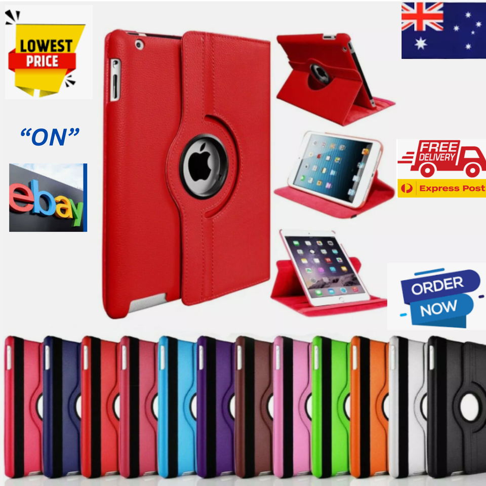 360° Rotating Leather Case Cover for iPad 2 3 4 9.7 Air 3 10.5 Pro 10.5 - $5.29+