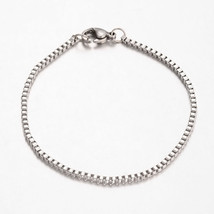 Bracelet Blank Stainless Steel Wholesale Bracelet Venetian Box Chain  - £4.72 GBP