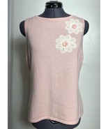 Vintage ‘Cashmere’  Sweater Tank Top Womens Large Pink Pastel Vtg - $867.69 MXN