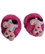 Unicorn Baby Fluffy Slippers Shoes Newborn to 6 Months Pink Hearts - £10.35 GBP