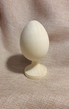Unfinished wood egg on Leg Stand Pedestal egg Decorate for Easter Pysank... - $4.50