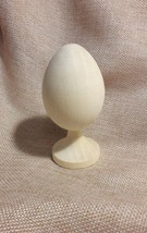 Unfinished wood egg on Leg Stand Pedestal egg Decorate for Easter Pysanky 4&quot; - £3.53 GBP