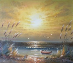 Golden Sunset 20 x 24 original oil painting on canvas - £63.49 GBP