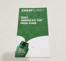 Irish spring body wash promo Zagat survey 2007 America&#39;s top Irish pubs ... - $456.65 MXN
