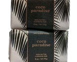 Bath &amp; Body Works Coco Paradise Shea Butter Cleansing Bar Soap 5oz. x2 - £14.03 GBP