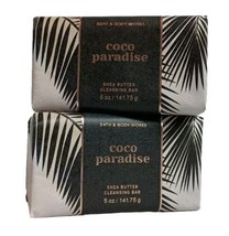 Bath &amp; Body Works Coco Paradise Shea Butter Cleansing Bar Soap 5oz. x2 - £14.11 GBP