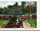 Waterfall and Wall Near Pumping Station Middlesex Felsl 1908 UDB MA Post... - $4.90