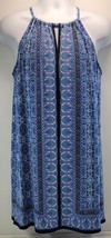 MM) Max Studio Woman Geometric Blue Sleeveless Dress Large - $24.74