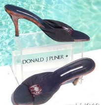 Donald Pliner Couture Tortoise Patent Leather Mesh Elastic Slide Shoe $225 NIB - £71.94 GBP