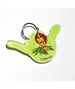 Hawaii Green Hang Loose Hand Sign Hula Dancer Souvenir Keychain Keyring - €6,88 EUR