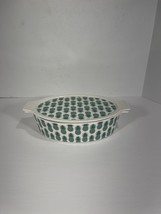Grace Pantry Porcelain Green Pirapora Print Casserole With Lid Trivet Or Tray - £30.28 GBP