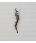 *B) Vintage Italian Cornicello Horn Sterling Silver Good Luck Charm Pendant - £19.61 GBP