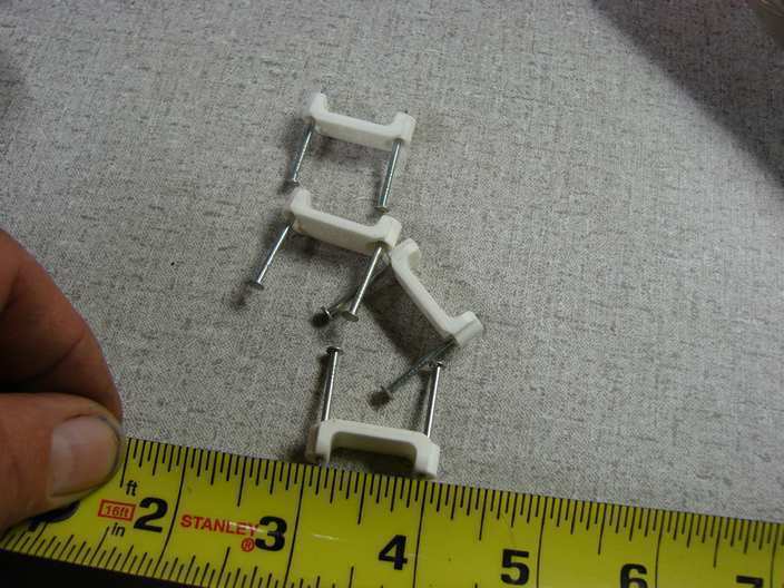 Insulated Cable Staple, 3/4&quot; Crown, Plastic, White GB-Gardner Bender 25 pcs - $4.95