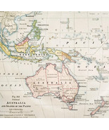 1916 Map Australia New Zealand Pacific Island Philippine Political DWSS15 - €17,11 EUR