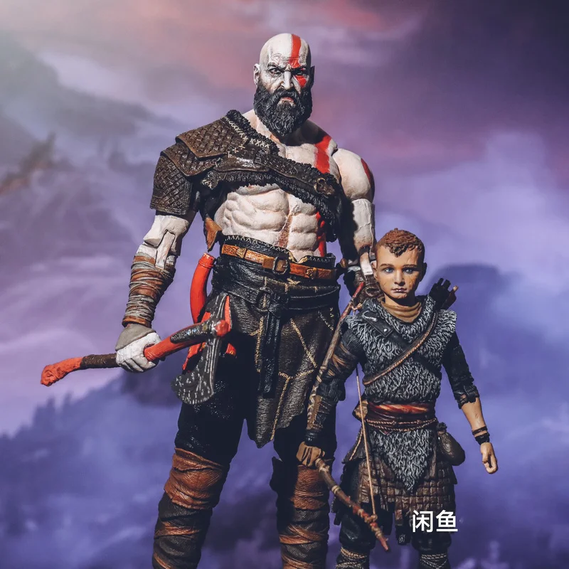 Neca God Of War Kratos &amp; Atreus 7 Inches Action Figure With Accessories Model - £80.13 GBP+