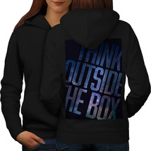 Think Outside Box Sweatshirt Hoody Be Different Women Hoodie Back - $21.99