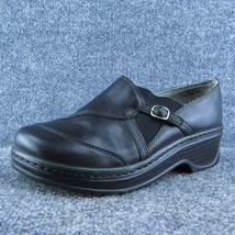 KLOGS USA Women Clog Shoes Black Leather Slip On Size 7 Medium - £23.35 GBP