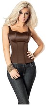 CORSET CARMEL CAFE BROWN SIDE ZIP ADJUSTABLE LACE UP BACK SIZE 34 BY ESC... - $28.70