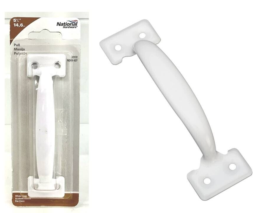 National Hardware #N248427 5-3/4&#39;&#39; In. White Utility Door Pull - $6.93