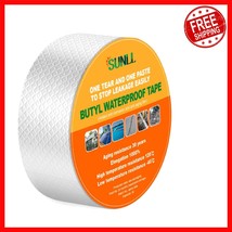 Upgraded Leak Proof Butyl Tape 2&quot; W x 16&#39; L – Strong, Waterproof &amp; Easy ... - $26.18