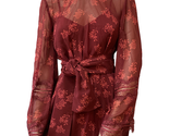 KEEPSAKE Womens Mini Dress Moonlight Elegant Floral Burgundy Size S 3017... - £131.21 GBP