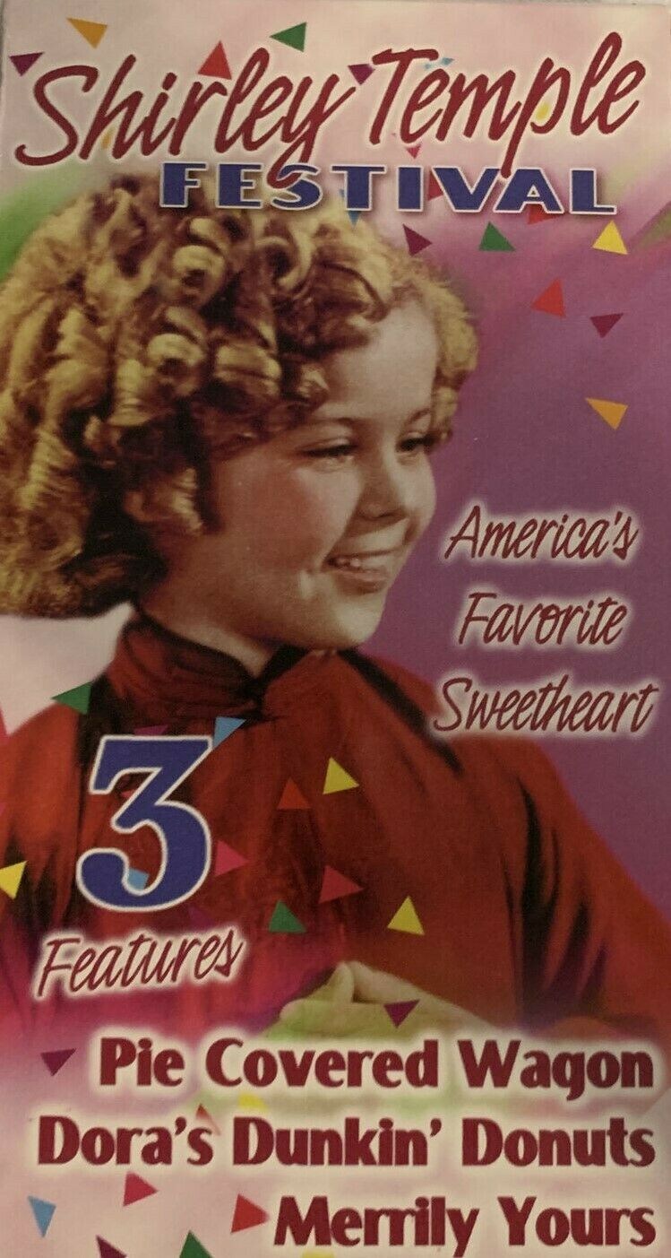 Primary image for Shirley temple festival VHS 3 Features Pie Covered Wagon, Dora’s Dunking SEALED