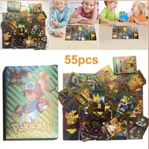 Pokemon Card Foil Color TCG GX Vmax GX Card Toys Charizard Rare CARDS 55 /Pack - £8.52 GBP