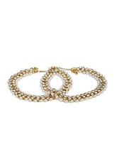 Anklet for Women (Golden) Kundan Jewelry Set Payal Pajeb Anklet - £16.74 GBP