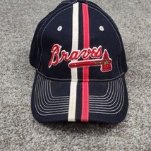 Vtg Atlanta Braves Hat Cap Men Blue Red Drew Pearson Tomahawk - £11.95 GBP