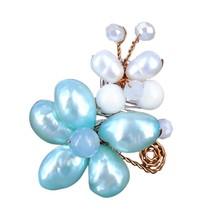 Butterfly and Floral Connections Freshwater Pearl Ring - £10.11 GBP