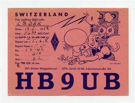 QSL Card HB9UB Zurich Switzerland 1958 - $13.86
