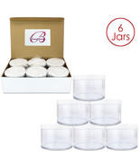 6Pcs 4Oz/120G/120Ml High Quality Acrylic Leak Proof Container Jars W/Whi... - £23.59 GBP