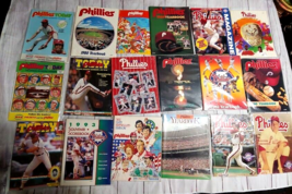 Philadelphia Phillies Yearbook &amp; Scorebook Lot 1970s 1980s 1990s 18 pieces - £58.40 GBP