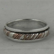 925 Sterling Silver Boho Design Sz 2-14 Gold/Rose Gold Plated Ring Women RSV1397 - £26.25 GBP+