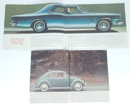 Lot of 1960s 1970s Vintage Classic Car Dealer Ad Book VW Bug Dodge Chrysler Ford - £77.67 GBP