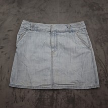 Sonoma Skirt Womens 8 Blue Short Acid Wash Denim Zip Cotton Pocket Casua... - $22.75