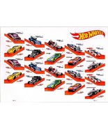 2018 HOT WHEELS 50TH ANNIVERSARY FOREVER STAMPS BY USPS - SHEET OF 20 &amp; FDC - $16.70