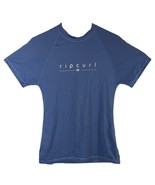 Rip Curl Womens Rash Guard Medium 12 Short Sleeve Blue Slade UPF 50 - $38.01 CAD