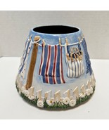 Yankee Candle Laundry Day Clothesline Candle Jar Ceramic Lamp Shade 4.5 ... - $22.50