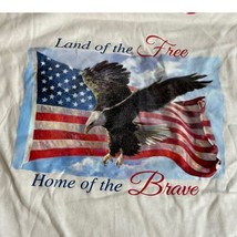 Vintage L Land of the Free Home of the Brave T-Shirt Fourth Of July Patr... - £14.69 GBP