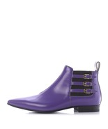 GUCCI Men's Purple Cordovan Lux Leather Ankle Boot 10.5 (US) NIB Style# 596918 - $599.00