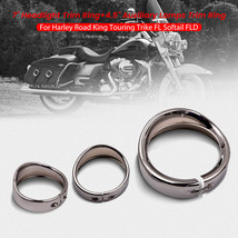 7 inch Visor Style Headlamp Trim Ring &amp; 4.5 inch Trim Ring For Glide For Harley - £38.33 GBP