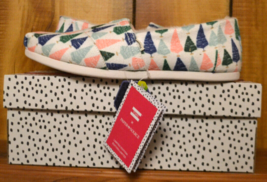 NEW - TOMS Christmas Tree Holiday Slip On Shoes Size 10 - $24.49