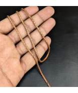 24 inch Pure Copper Round Popcorn Chain Necklace, Healing Copper Jewelry - $22.14