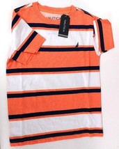 1 Count Nautica Boy&#39;s Medium 5 T Shirt 821 Orange 100% Cotton - $19.50