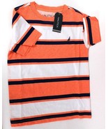 1 Count Nautica Boy&#39;s Medium 5 T Shirt 821 Orange 100% Cotton - $19.50